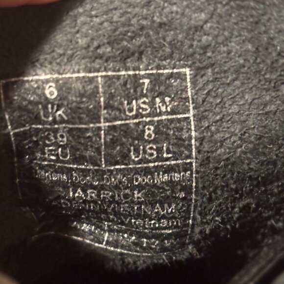 Dr. Martens Jarrick Smooth Leather Platform Boots Womens US Size 8 Black - Picture 6 of 7